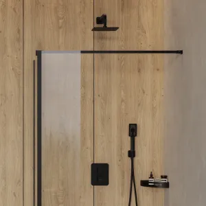 OMNIRES - SLIMLINE dažďová sprcha, 20 x 20 cm čierna mat /BLM/ WG220/OBL