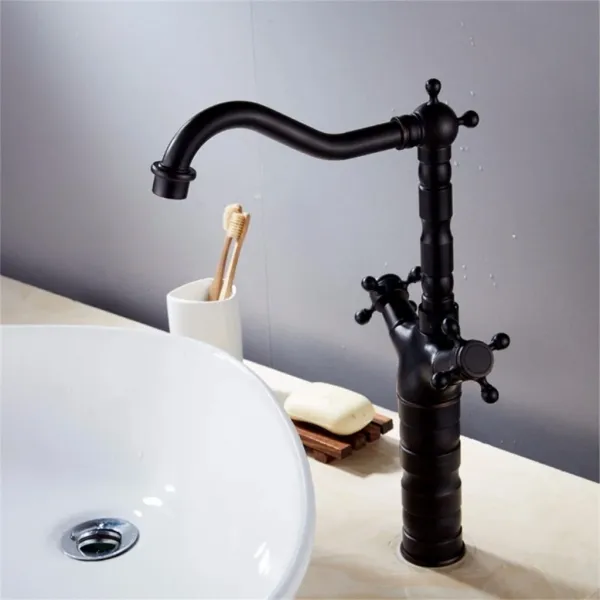 REA - Umývadlová Kuchynská batéria Rustico Old Black REA-B5520