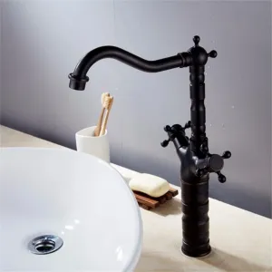 REA - Umývadlová Kuchynská batéria Rustico Old Black REA-B5520