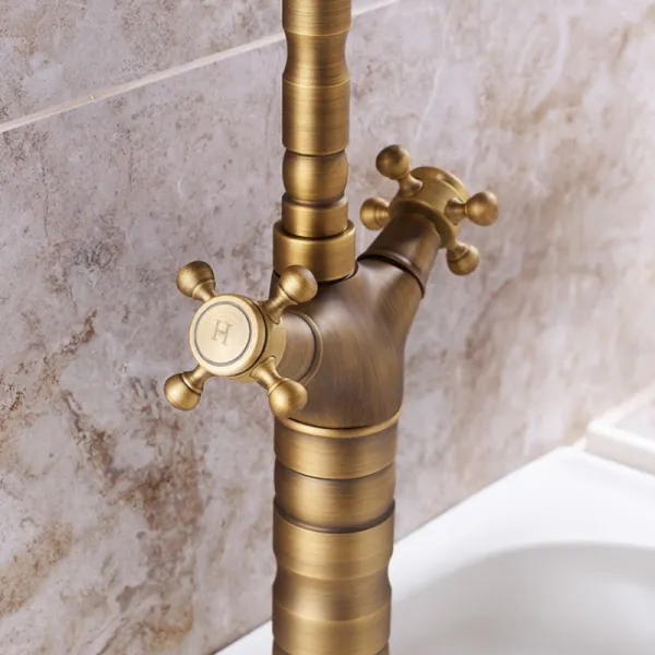 REA - Kuchynská Umývadlová batéria Rustico antique gold REA-B5521