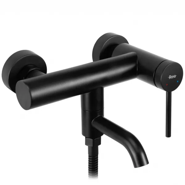 REA - Vaňová nástenná batéria Clif Black REA-B4240