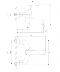 OMNIRES - ART DECO vaňová batéria so sprchovou súpravou, zlatá lesk AD5131GL