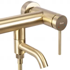 REA - Vaňová nástenná batéria Clif - matná Brush Gold REA-B4242