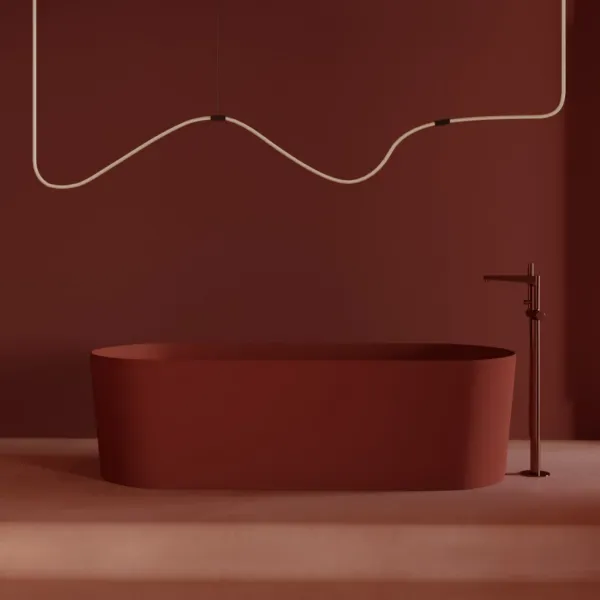 OMNIRES - CONTOUR stojanková vaňová batéria, kartáčovaná meď CT8033CPB