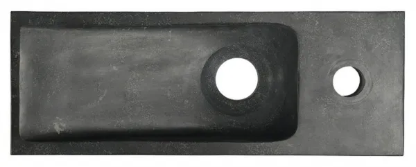 SAPHO - BLOK kamenné umývadlo 38x14cm, batéria vpravo, čierny Antracit 2401-31