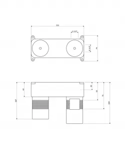 OMNIRES - BOX-podomietkový prvok podomietkové umývadlové batérie BOX15HX