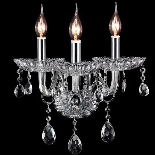 TooLight Krištáľová nástenná lampa 300759 strieborná
