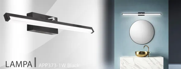 TooLight LED kúpeľňové svietidlo nad zrkadlo 12W 50CM APP373-1W čierna