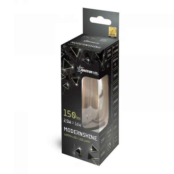 Spectrum LED LED dekoratívna žiarovka SVIEČKA 2,5W E14 COG MODERNSHINE neutrálna biela