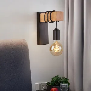 TooLight Nástenná lampa Alo čierna/prírodná