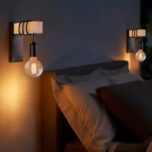 TooLight Nástenná lampa Alo čierna/prírodná