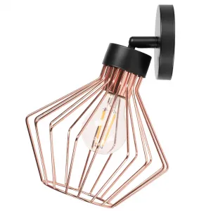 TooLight Nástenná lampa Eira ružovo zlatá/čierna