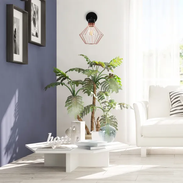 TooLight Nástenná lampa Eira ružovo zlatá/čierna