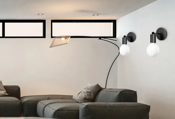 TooLight Nástenná lampa Bulb čierna 392205