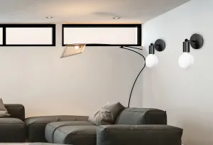 TooLight Nástenná lampa Bulb čierna 392205