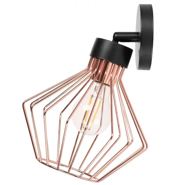 TooLight Nástenná lampa Eira ružovo zlatá/čierna