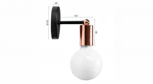 TooLight Nástenná lampa Bulb čierna 392205