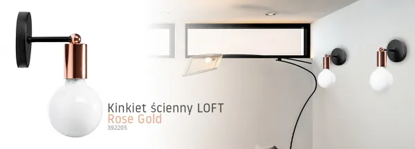 TooLight Nástenné svietidlo Bulb rose gold 392205