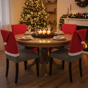 Tutumi Sada 6 ks potahů na židle SANTA červená