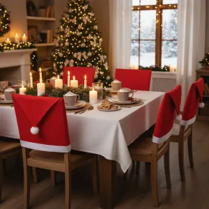 Tutumi Sada 6 ks potahů na židle SANTA červená
