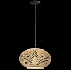 TooLight Závesná lampa La Belle Boho III čierna/hnedá