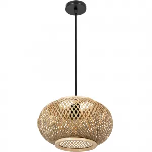 TooLight Závesná lampa La Belle Boho III čierna/hnedá