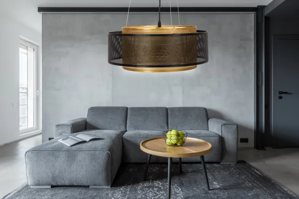 TooLight Závesná lampa LA BELLE I čierna/zlatá
