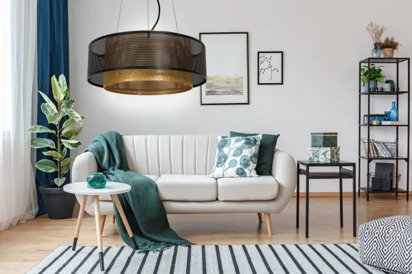 TooLight Závesná lampa LA BELLE I čierna/zlatá