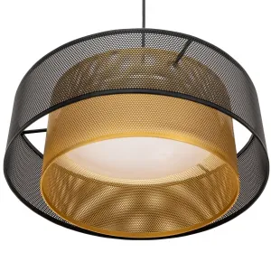TooLight Závesná lampa LA BELLE I čierna/zlatá