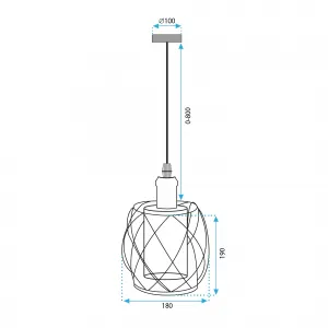TooLight Závesná lampa La Belle XII medená