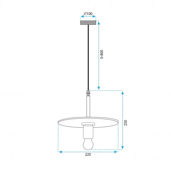 TooLight Závesná lampa La Belle XXII čierna