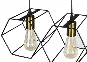 TooLight Závesná lampa La Belle XV čierna/zlatá