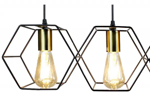 TooLight Závesná lampa La Belle XV čierna/zlatá