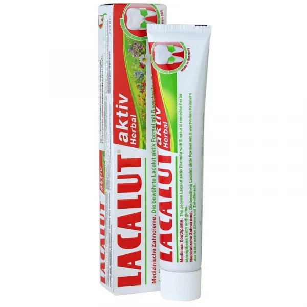 Lacalut Aktiv Herbal pasta pre posilnenie zubov a ďasien 75 ml