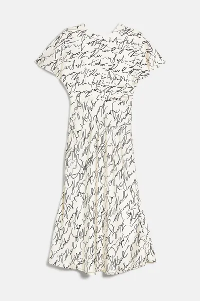 Šaty Karl Lagerfeld Satin Dress Scribble Aop