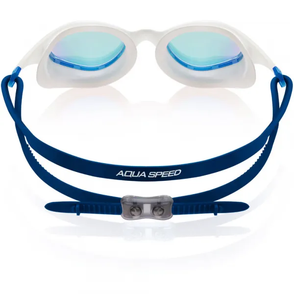 Aqua Speed Vortex Mirror White/Blue/Rainbow Mirror