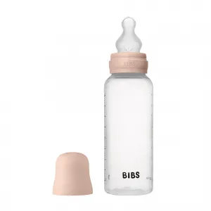Dojčenská fľaša BIBS – plastová, silikónový cumlík, Blush, 270 ml