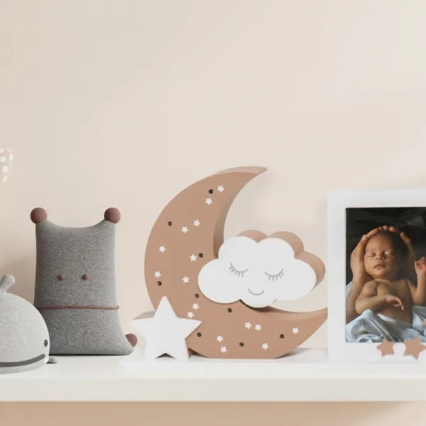 Dooky Luxury Memory Box Triple Frame Printset dekoratívny rámček s LED podsvietením Brown 1 ks