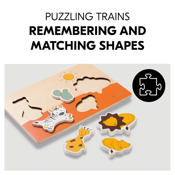 Hauck Puzzle drevené vkladacie Puzzle N Fit Safari