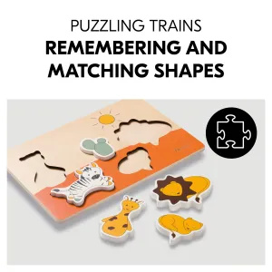 Hauck Puzzle drevené vkladacie Puzzle N Fit Safari