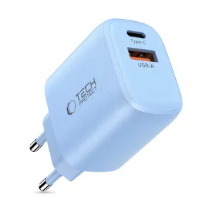 Tech-Protect NCA30 sieťová nabíjačka 30W PD QC, modrá