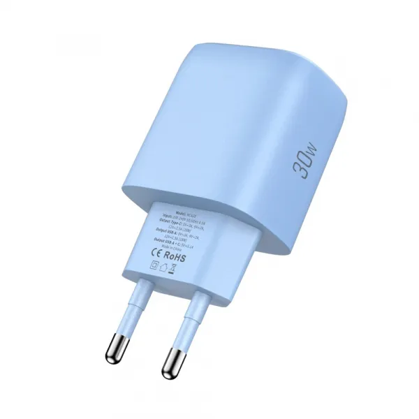 Tech-Protect NCA30 sieťová nabíjačka 30W PD QC, modrá
