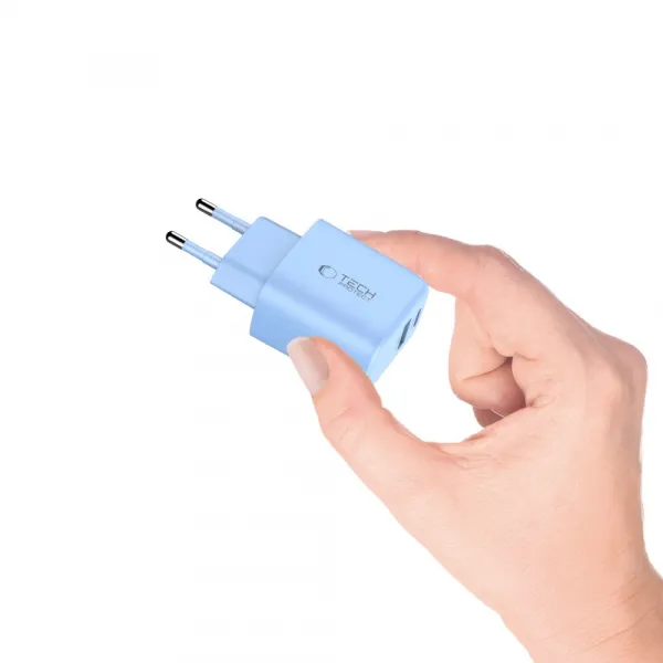 Tech-Protect NCA30 sieťová nabíjačka 30W PD QC, modrá