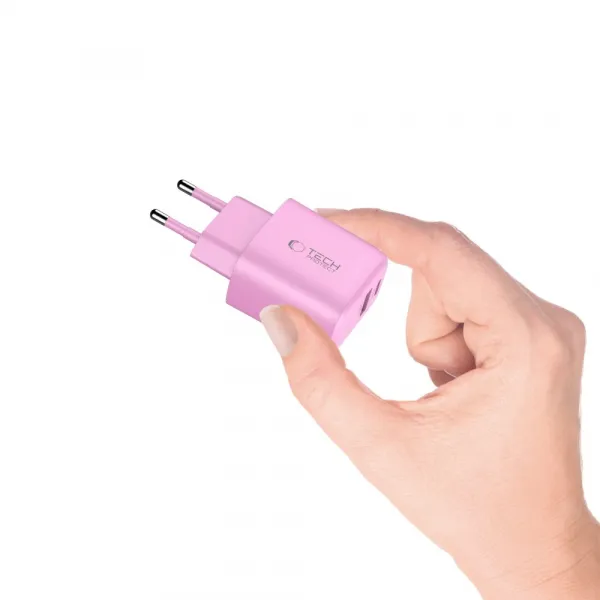 Tech-Protect NCA30 sieťová nabíjačka 30W PD QC, ružová