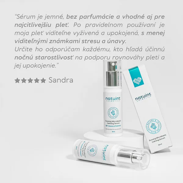 Natuint cosmetics - Nočné mikrobiotické sérum Upokojujúce