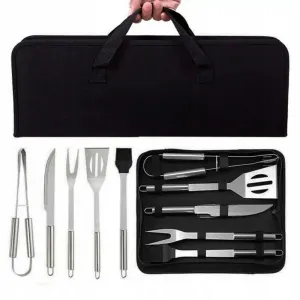 MG Grill Set V1 príslušenstvo na grilovanie, strieborné
