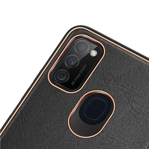 DUX DUCIS Yolo kožený kryt na Samsung Galaxy M30s, čierny