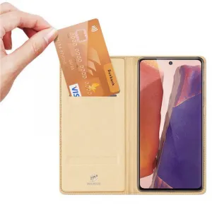 DUX DUCIS Skin X knižkové kožené puzdro na Samsung Galaxy Note 20, modré