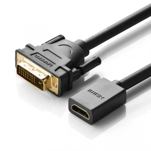 Ugreen 20118 adaptér DVI - HDMI, čierny (20118)