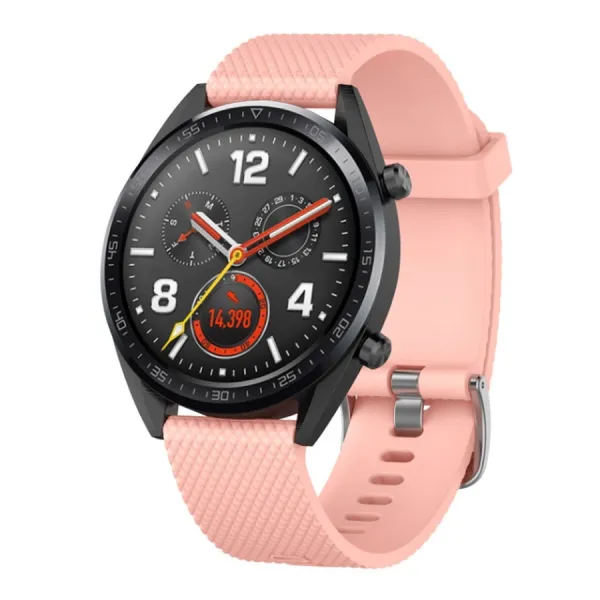 BStrap Silicone Bredon remienok na Huawei Watch GT/GT2 46mm, sand pink (SHU001C07)